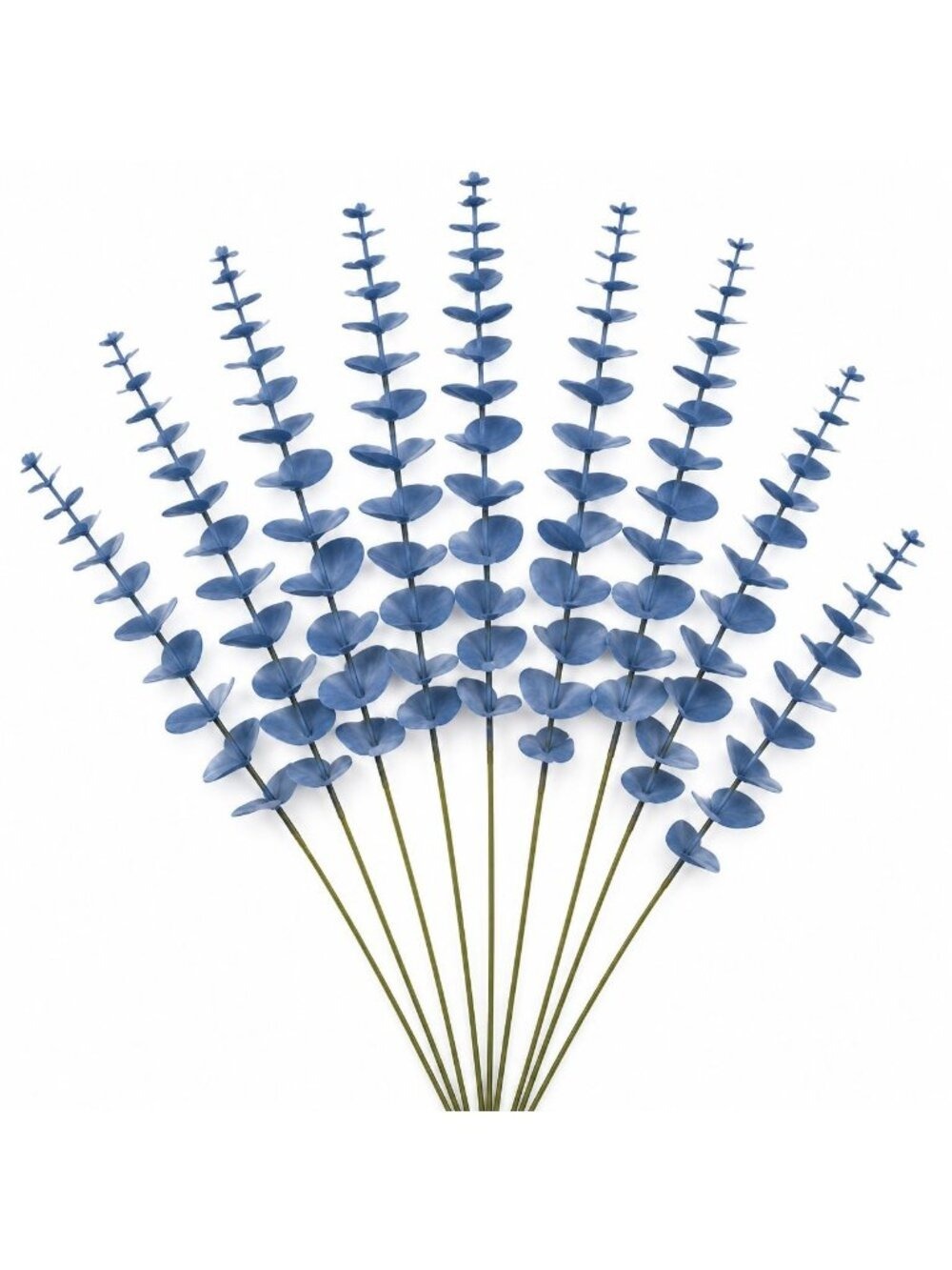 French Blue Eucalyptus Stems Blue Eucalyptus Greenery Faux Eucalyptus Coastal De